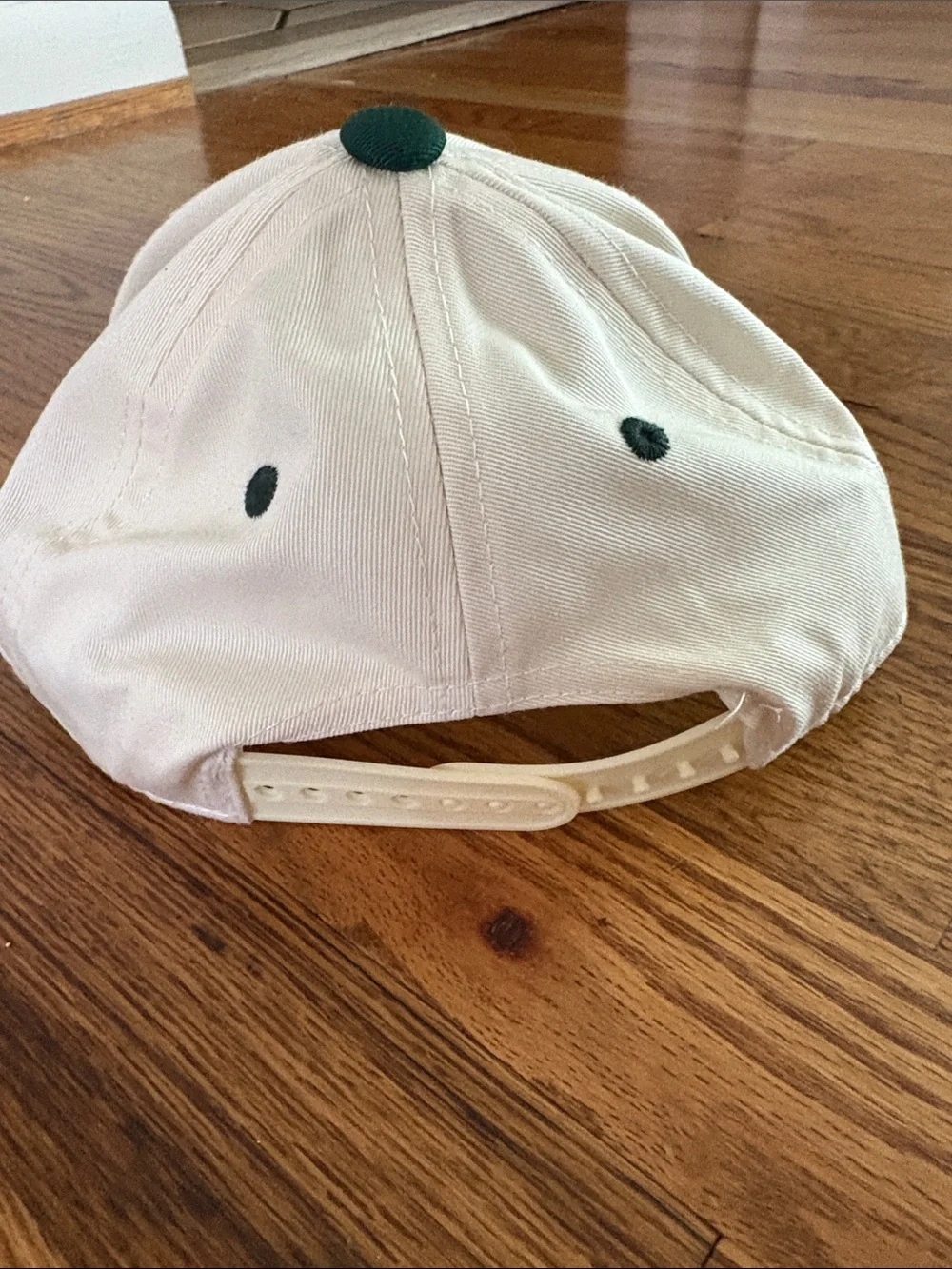 Baby 'Dude' Embroidered Two-Tone Hat - Green & Cream Size S